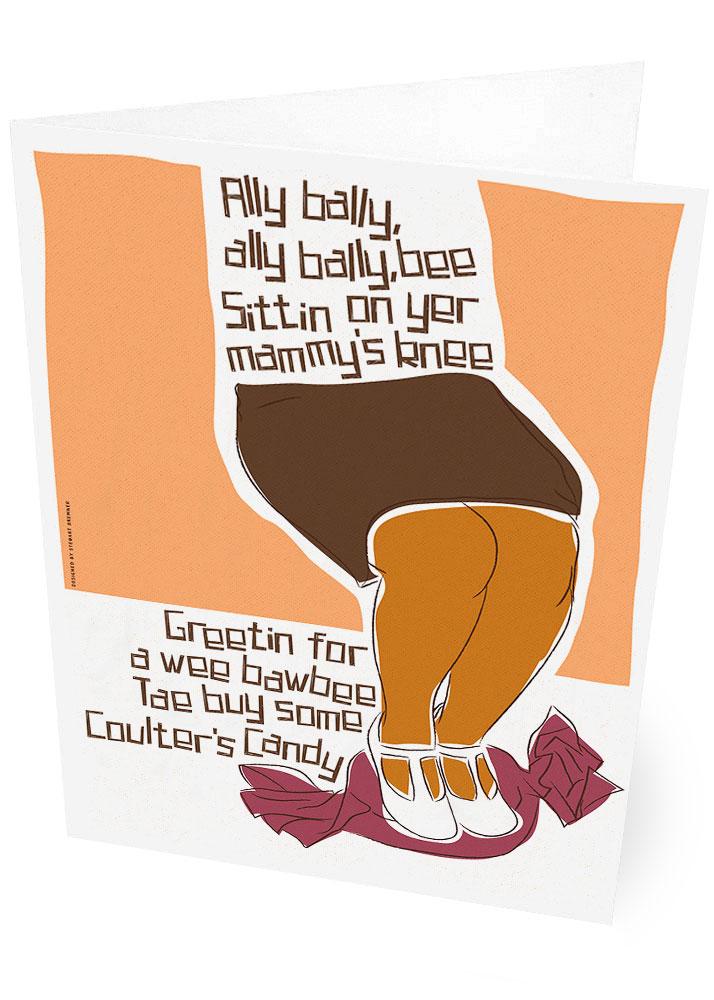 Ally bally bee – card - brown - Indy Prints by Stewart Bremner