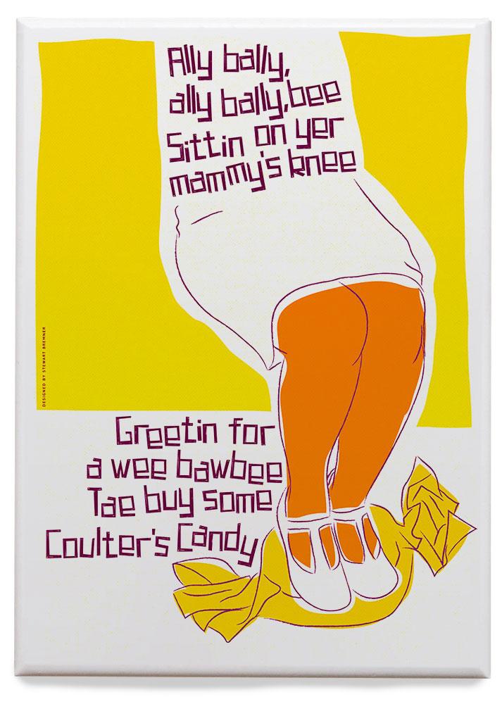 Ally bally bee – magnet - yellow - Indy Prints by Stewart Bremner