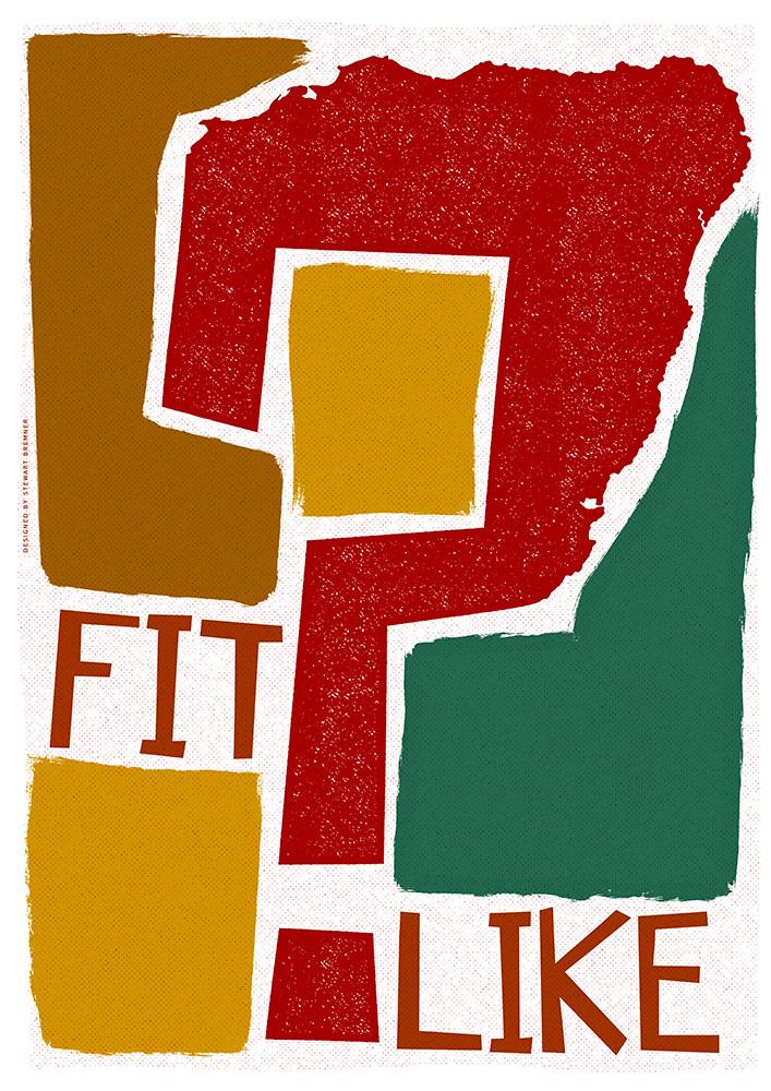 Fit like? – poster - red - Indy Prints by Stewart Bremner
