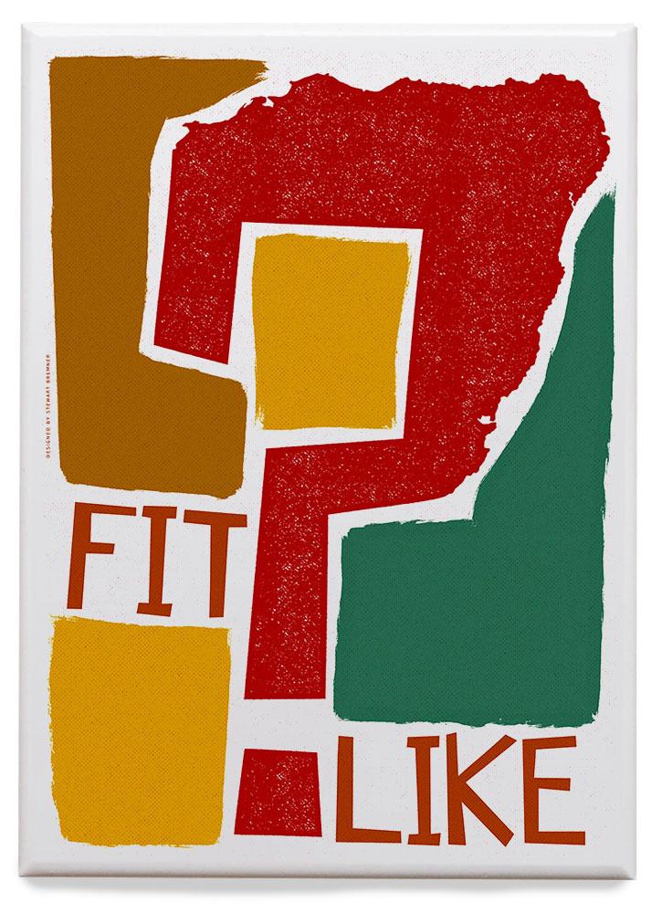 Fit like? – magnet - red - Indy Prints by Stewart Bremner