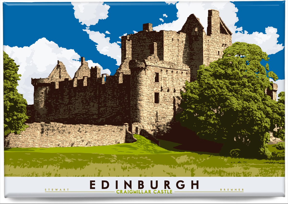 Edinburgh: Craigmillar Castle – magnet - natural - Indy Prints by Stewart Bremner