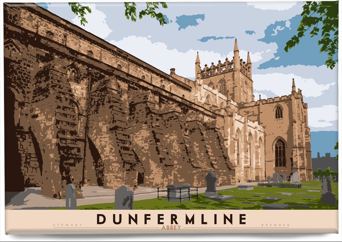 Dunfermline: Abbey – magnet - natural - Indy Prints by Stewart Bremner