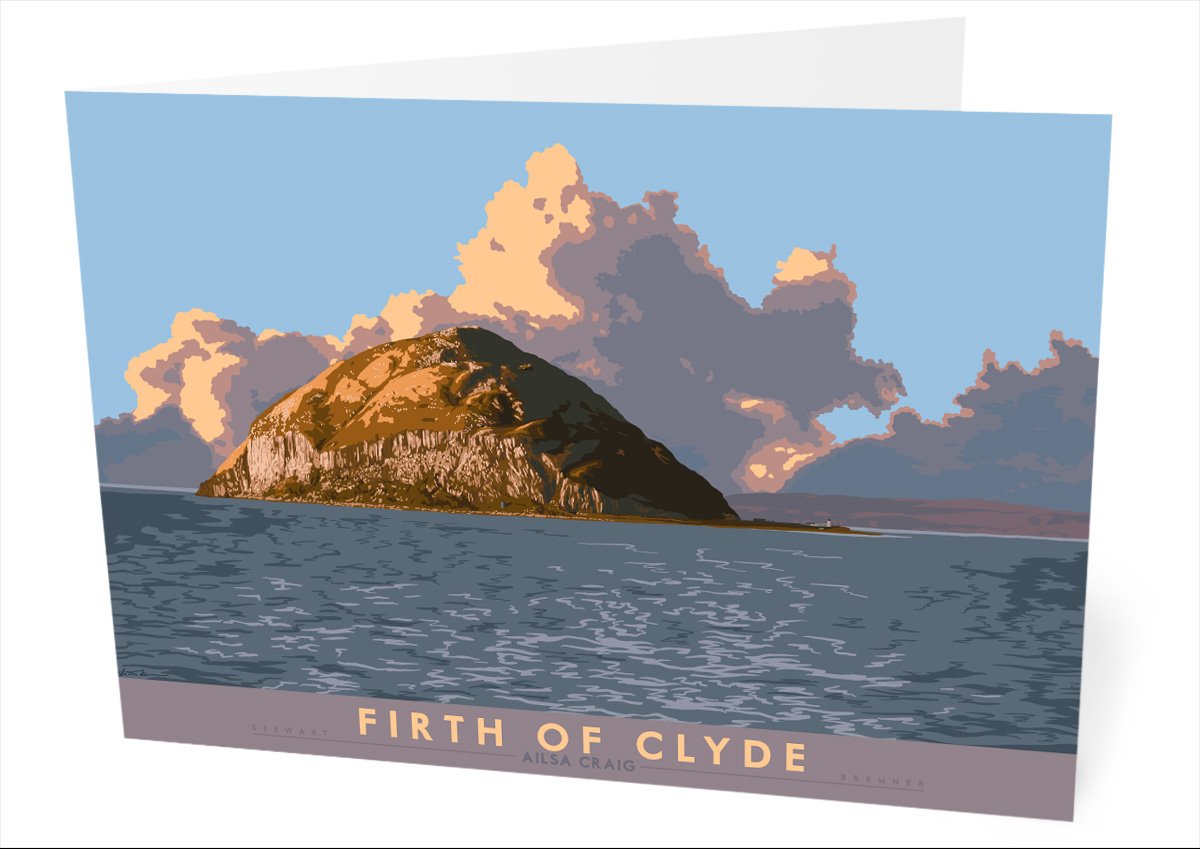 Firth of Clyde: Ailsa Craig – card - natural - Indy Prints by Stewart Bremner