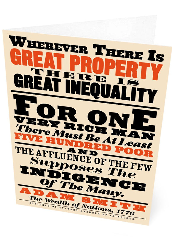 Great property and great inequality – card - Indy Prints by Stewart Bremner