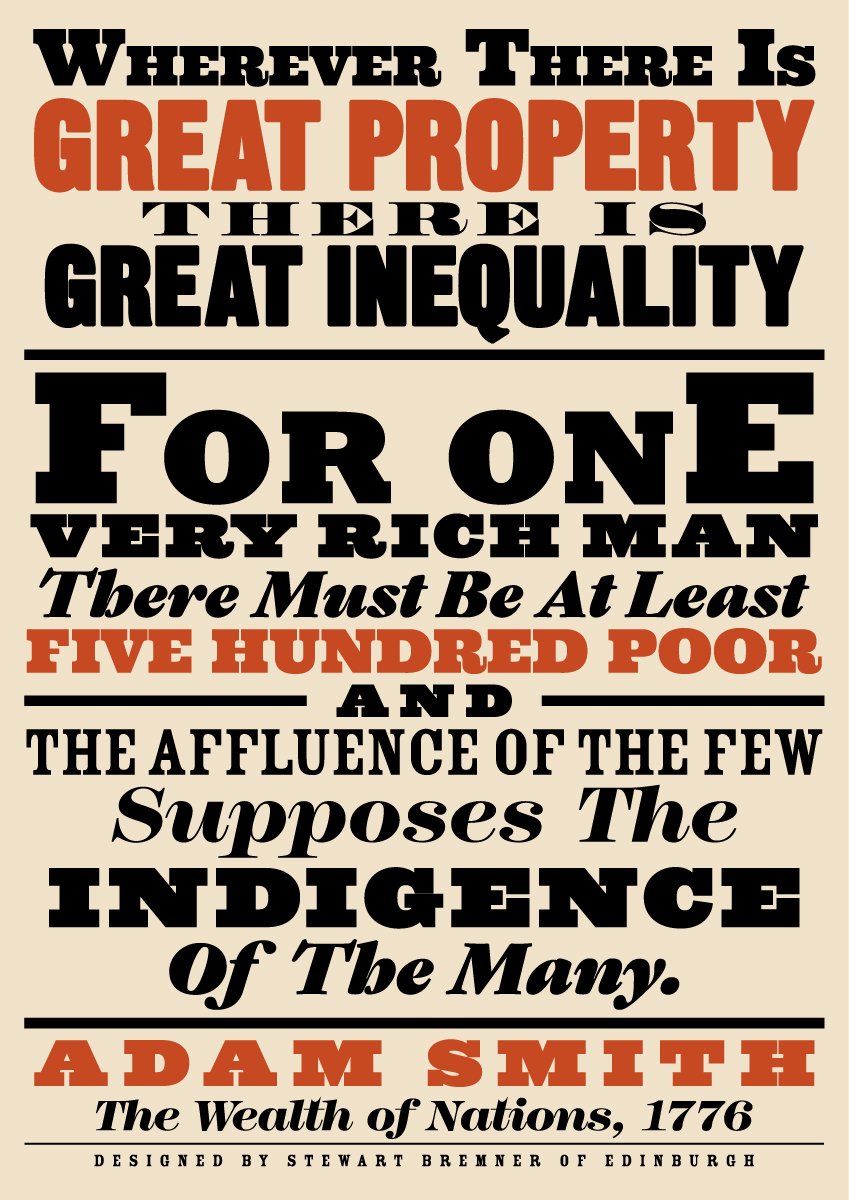 Great property and great inequality – poster - Indy Prints by Stewart Bremner