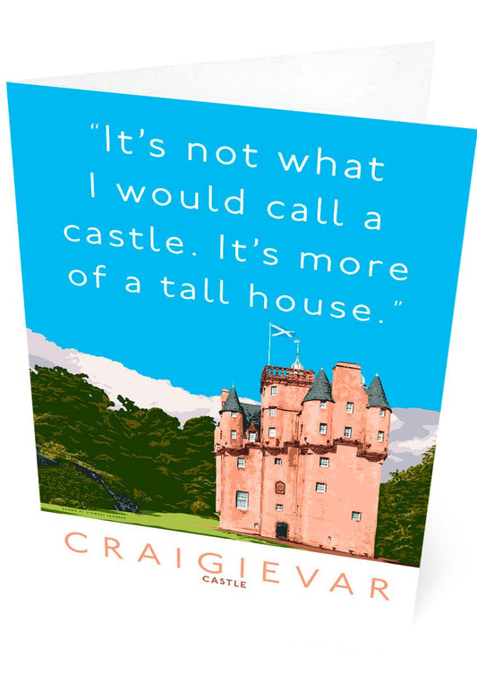 Craigievar Castle is more of a tall house – card
