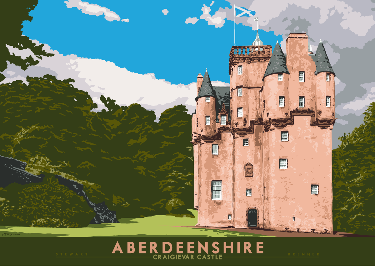 Aberdeenshire: Craigievar Castle – poster - natural - Indy Prints by Stewart Bremner