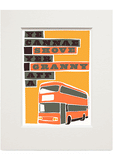 Ye cannae shove yer granny aff a bus – small mounted print