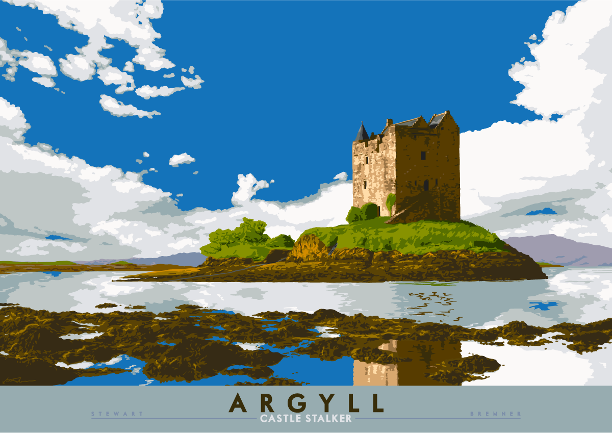 Argyll: Castle Stalker – giclée print - natural - Indy Prints by Stewart Bremner