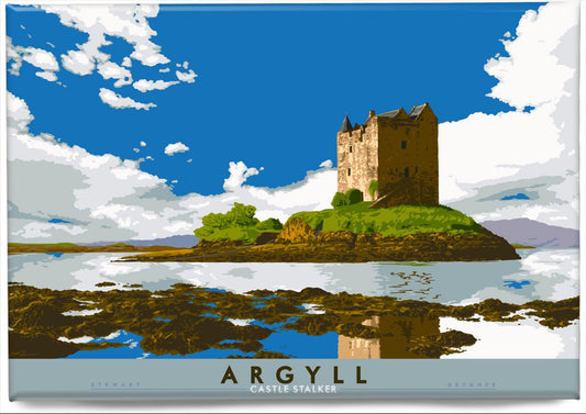 Argyll: Castle Stalker – magnet - natural - Indy Prints by Stewart Bremner