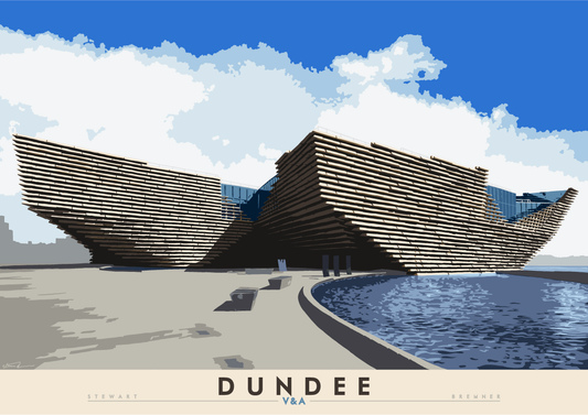 Dundee: V&A – giclée print - orange - Indy Prints by Stewart Bremner