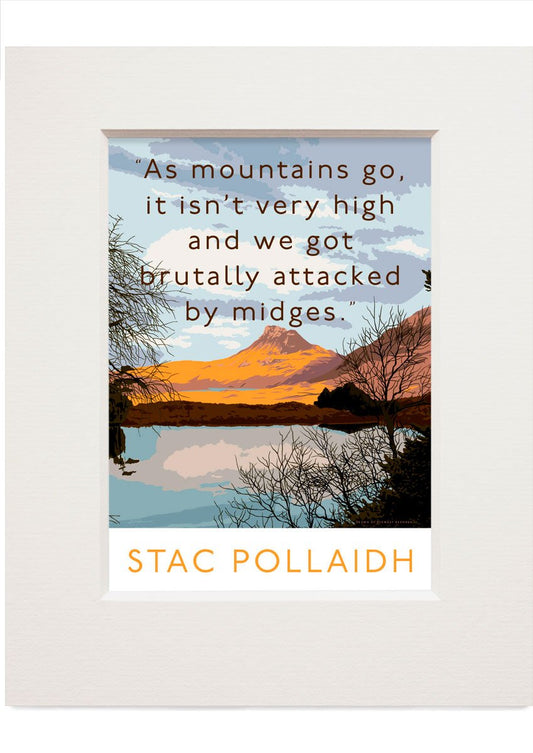 Stac Polliadh isn't very high – small mounted print
