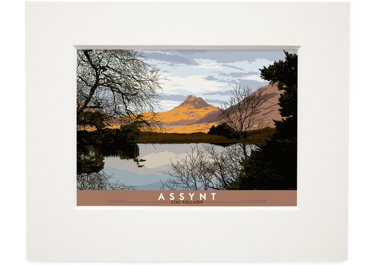 Assynt: Stac Pollaidh – small mounted print - natural - Indy Prints by Stewart Bremner