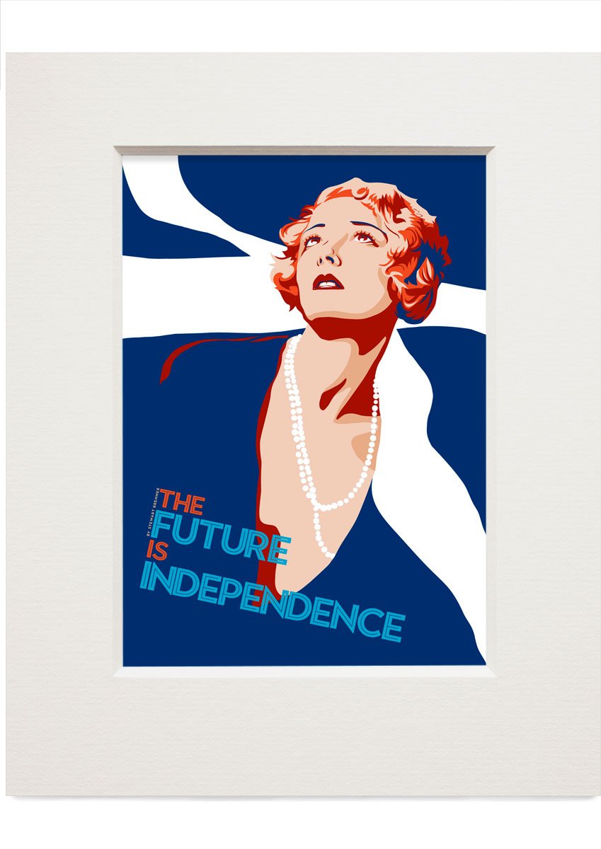 The future is independence – small mounted print - Indy Prints by Stewart Bremner