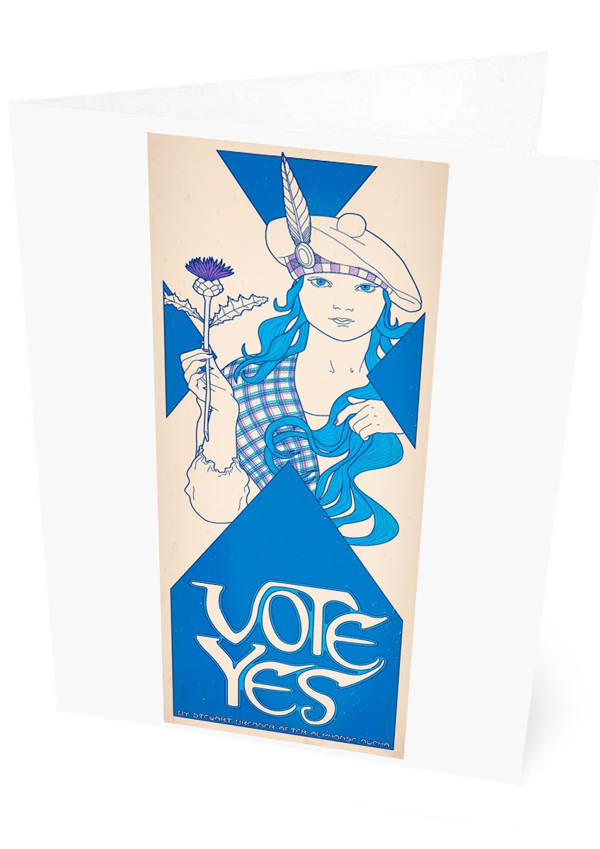 Vote Yes – card - Indy Prints by Stewart Bremner