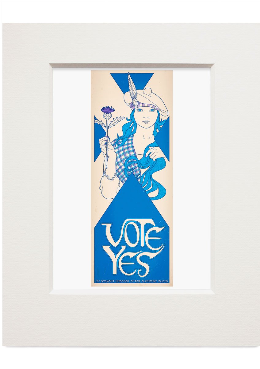 Vote Yes – small mounted print - Indy Prints by Stewart Bremner