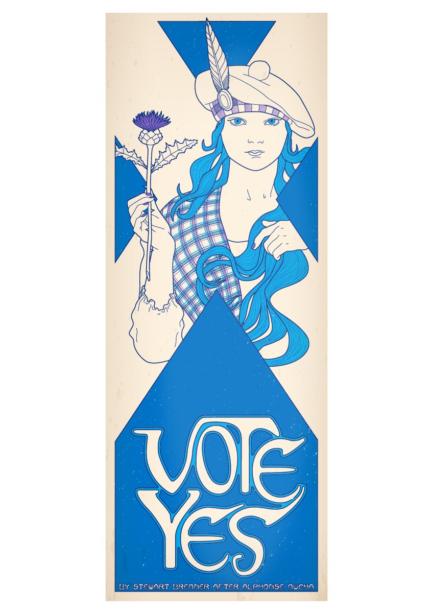 Vote Yes – poster - Indy Prints by Stewart Bremner