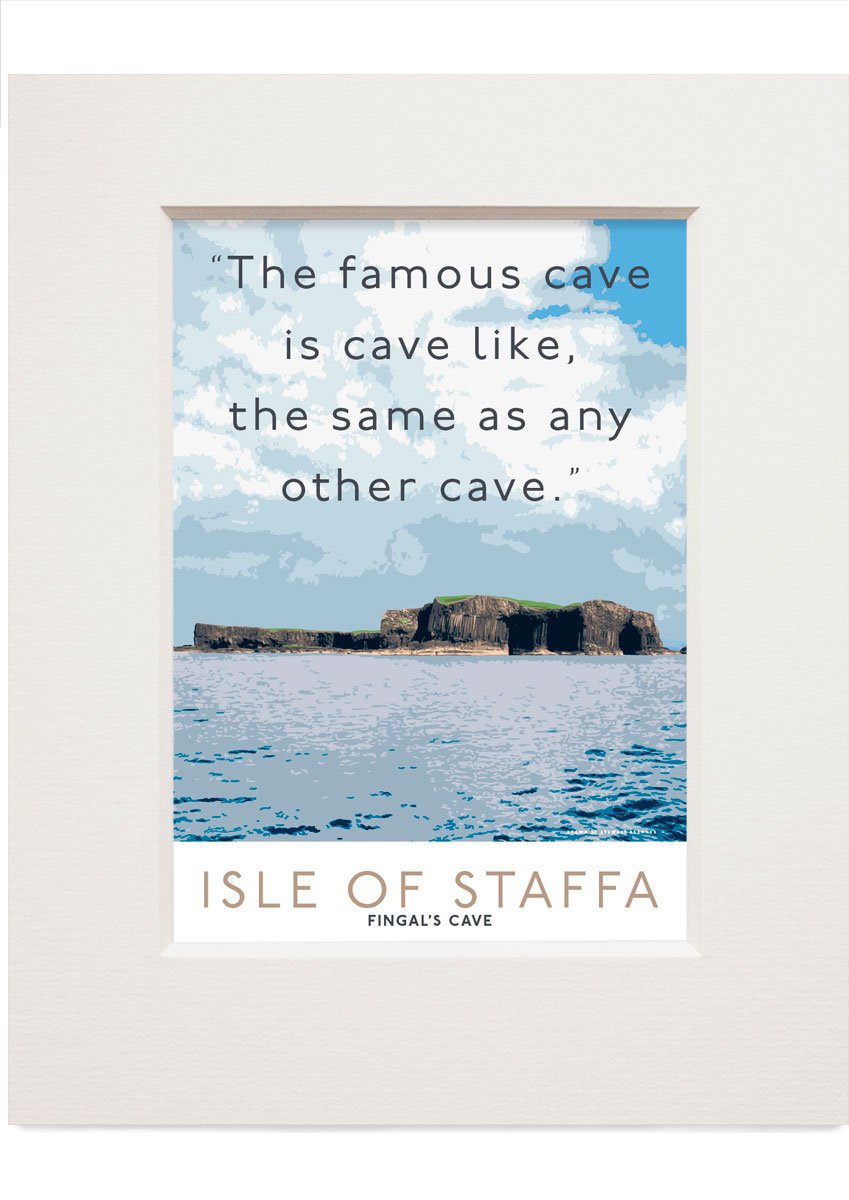 Fingal's Cave is like any other cave – small mounted print