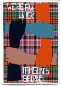 We're a Jock Tamson's bairns (on tartan) – magnet – Indy Prints by Stewart Bremner
