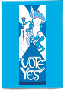 Vote Yes – blue – magnet - Indy Prints by Stewart Bremner