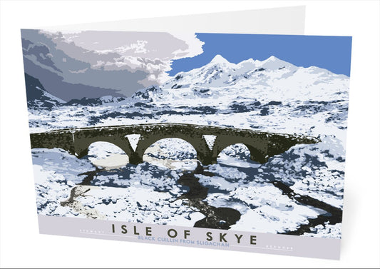 Isle of Skye: Black Cuillin from Sligachan – card - natural - Indy Prints by Stewart Bremner