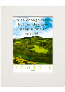 Scott’s View is nothing special – small mounted print
