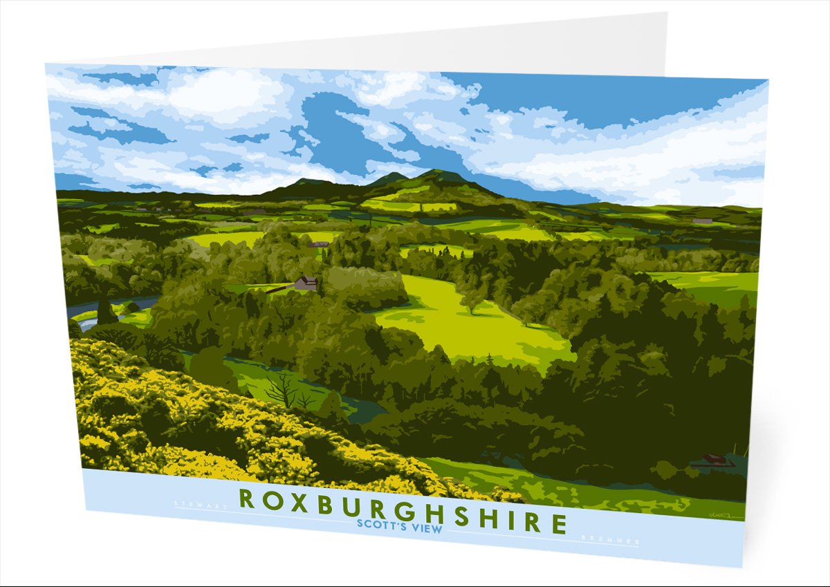 Roxburghshire: Scott’s View – card - natural - Indy Prints by Stewart Bremner
