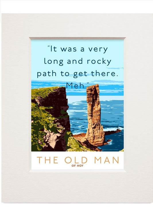 It's a long path to the Old Man of Meh – small mounted print