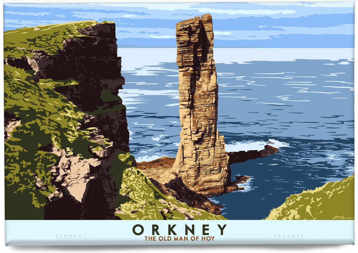 Orkney: The Old Man of Hoy – magnet - natural - Indy Prints by Stewart Bremner