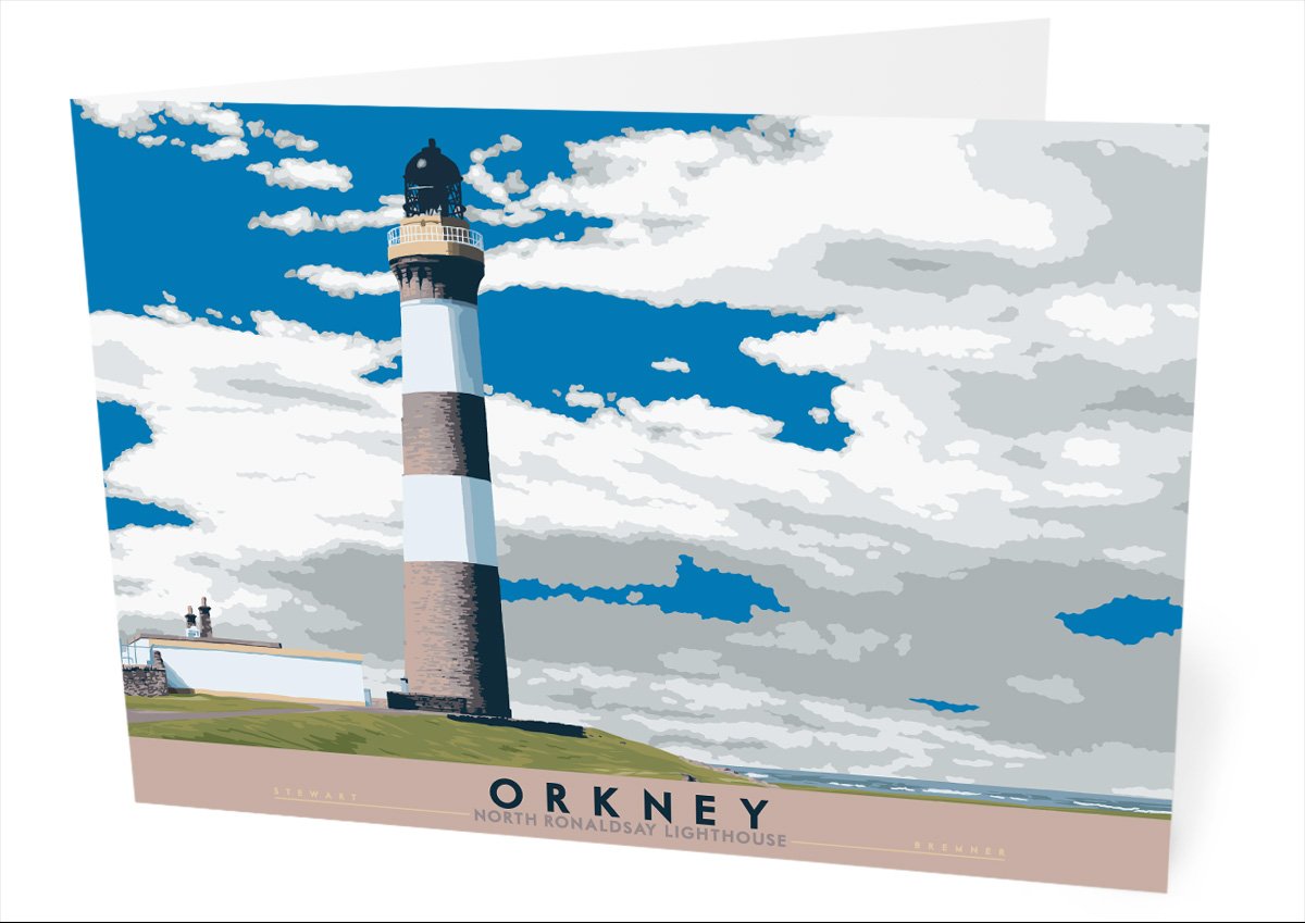 Orkney: North Ronaldsay Lighthouse – card - natural - Indy Prints by Stewart Bremner