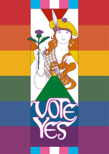 Vote Yes – rainbow – poster - Indy Prints by Stewart Bremner