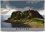 Kintyre: Sanda Lighthouse – magnet - natural - Indy Prints by Stewart Bremner