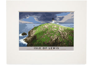 Isle of Lewis: Flannan Isles Lighthouse – small mounted print