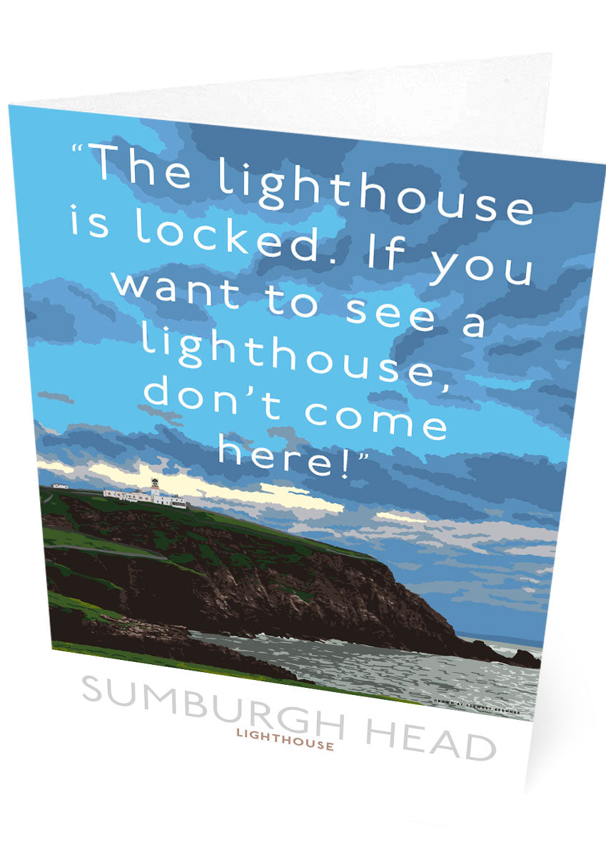 Don’t go to Sumburgh Head Lighthouse expecting to see a lighthouse – card