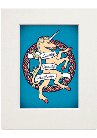 Liberty, equality, fraternity – small mounted print