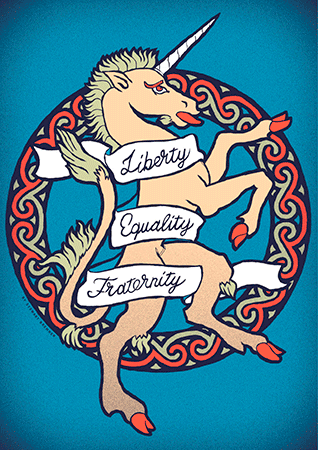 Liberty, equality, fraternity – poster