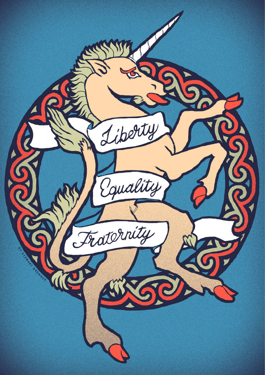 Liberty, equality, fraternity – giclée print