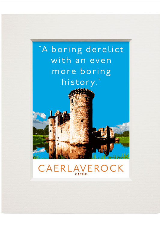 Caerlaverock Castle must be one of the most boring places ever – small mounted print