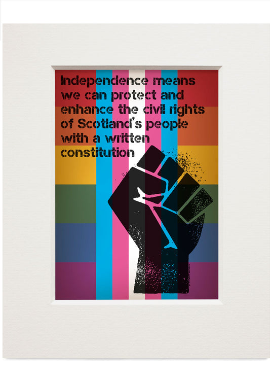 A written constitution – small mounted print