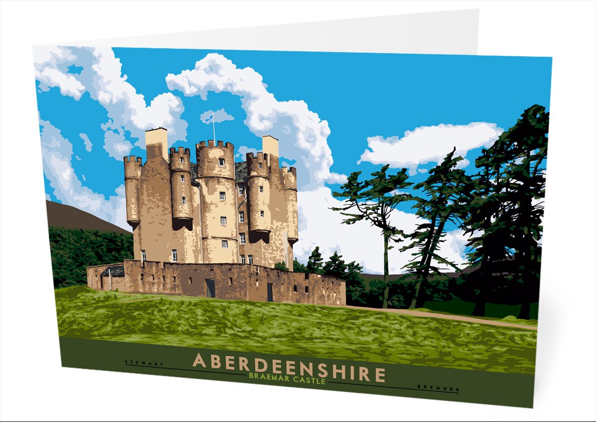 Aberdeenshire: Braemar Castle – card - natural - Indy Prints by Stewart Bremner