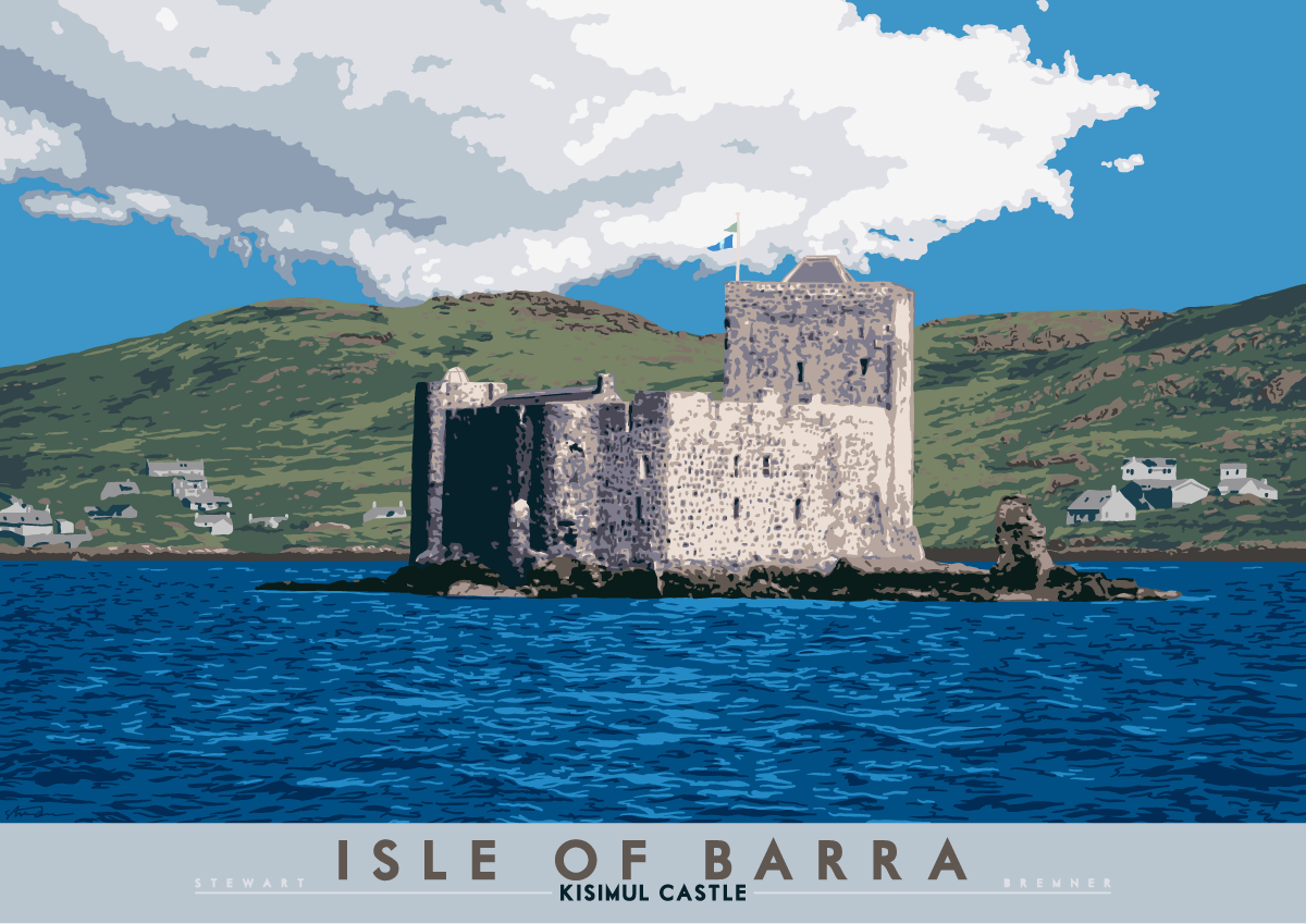 Isle of Barra: Kisimul Castle – giclée print - natural - Indy Prints by Stewart Bremner
