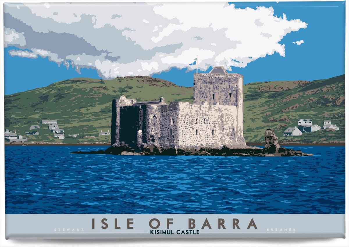 Isle of Barra: Kisimul Castle – magnet - natural - Indy Prints by Stewart Bremner