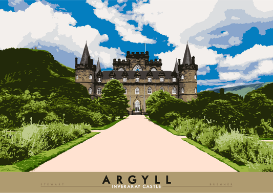 Argyll: Inverary Castle – poster - natural - Indy Prints by Stewart Bremner