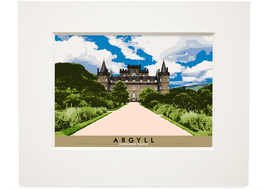 Argyll: Inverary Castle – small mounted print - natural - Indy Prints by Stewart Bremner