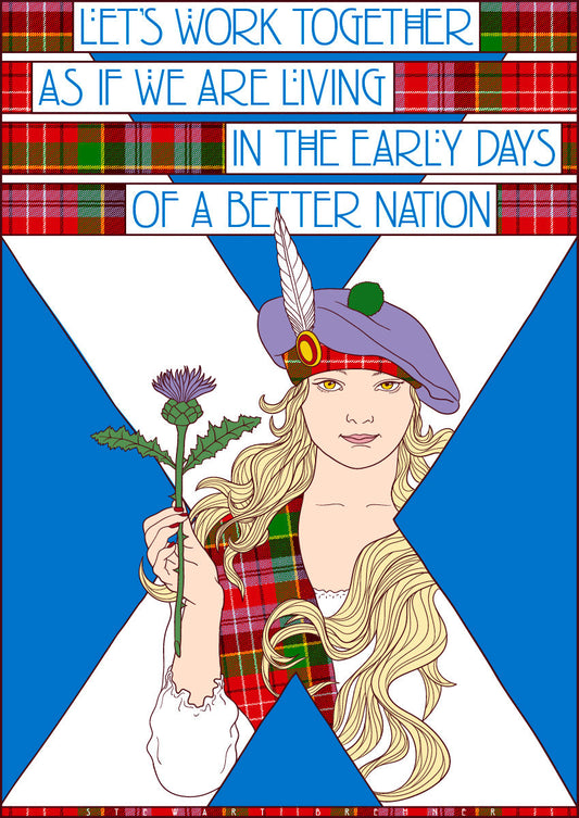 The early days of a better nation (tartan) – poster