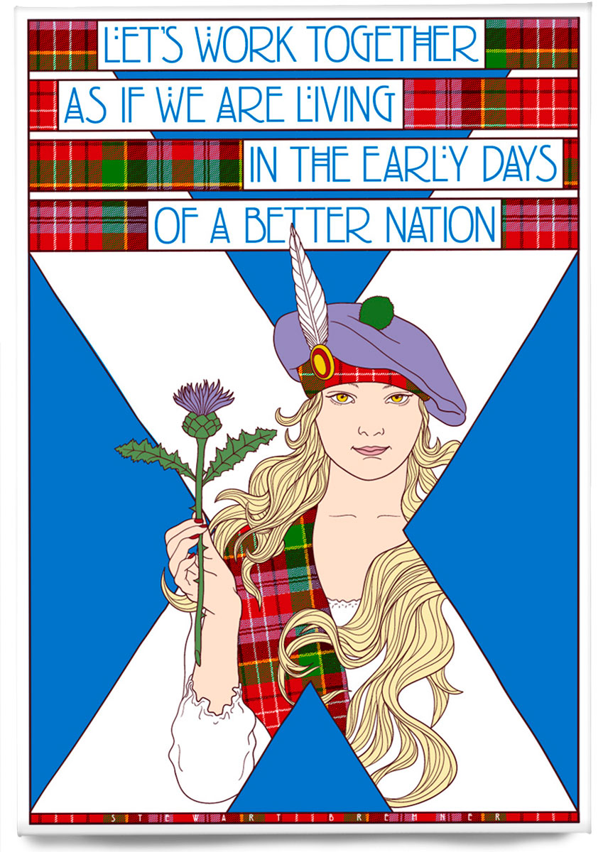 The early days of a better nation (tartan) – magnet
