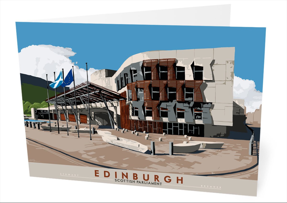 Edinburgh: Scottish Parliament – card - natural - Indy Prints by Stewart Bremner