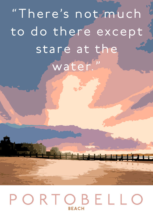 Staring at the water in Portobello – giclée print