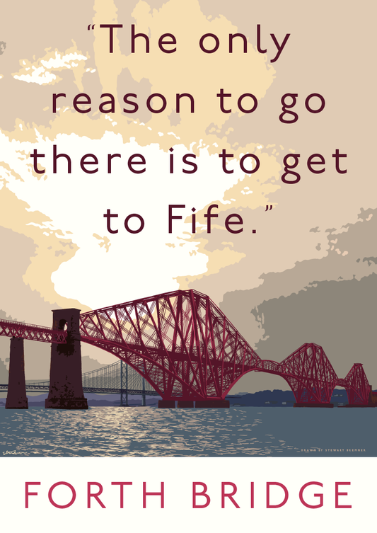 The Forth Bridge goes to Fife – giclée print