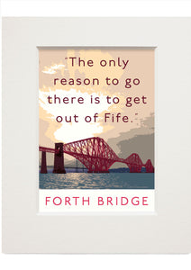 The Forth Bridge escape – small mounted print